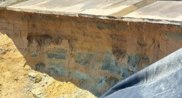 A section of the damaged spillway at Senteeko Dam. > Photo: Supplied