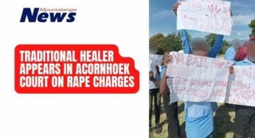 A group of learners protest outside the court. >Photo: Supplied/Bedneck Maibela