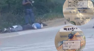 The police arrest the four suspects in White River. Inserts: The money and some of the drugs that were seized. > Photos: Supplied