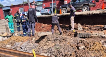 The scene where a bricklayer died after a wall collapsed. > Photo: Supplied