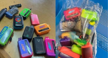 A variety of vapes confiscated from learners. > Photo: Supplied/Lungile Mavundla