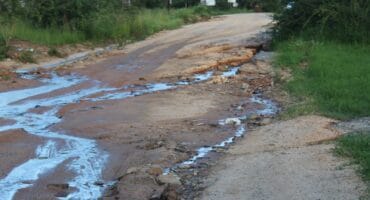The KaMajika Road is virtually impassable for small vehicles. > Photo: Tumelo Waga Dibakwane