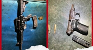 The guns found in the suspect's possession. Photos: Supplied