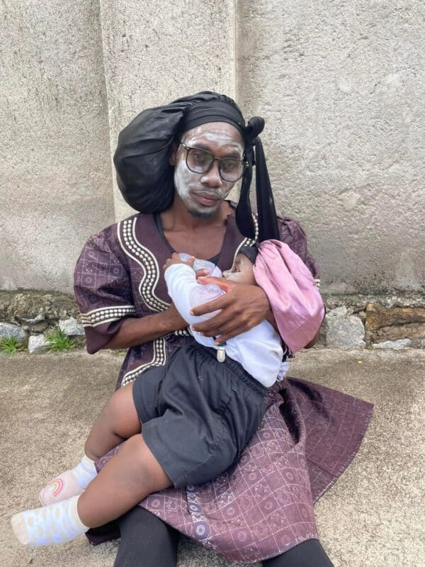 Sabelo Sibuye as his TikTok character, Gogo La'Mabuza.
