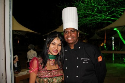 Saadia Habib and Chef Sanderen Govender.