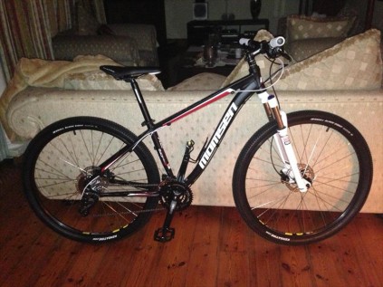 A Momsen bike with 29“ rims ( bigger than normal rims ) was stolen in Musgrave Road on Sunday. The bike was taken down Marriot Road at around 12.30pm by two men, one with a dark T-shirt and peak. The bike has steel grips added on the end of the handle bars and a plastic coated lock up chain wrapped around the back seat frame. There is a reward for the successful return and/or arrest of the men. Contact 082 444 9133.