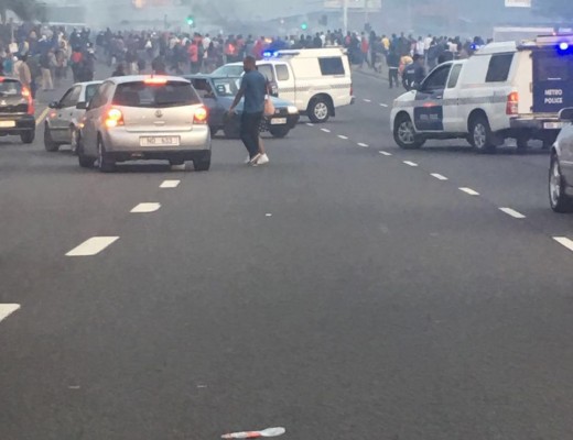 Scenes from the protest earlier this morning.