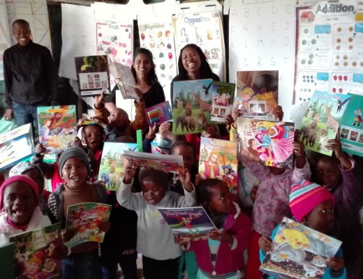 Rotaract Club of Durban Berea members with the children at a creche in Ndwedwe.