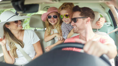 Driving a family with two children