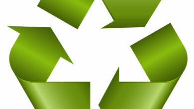 Recycling symbol green