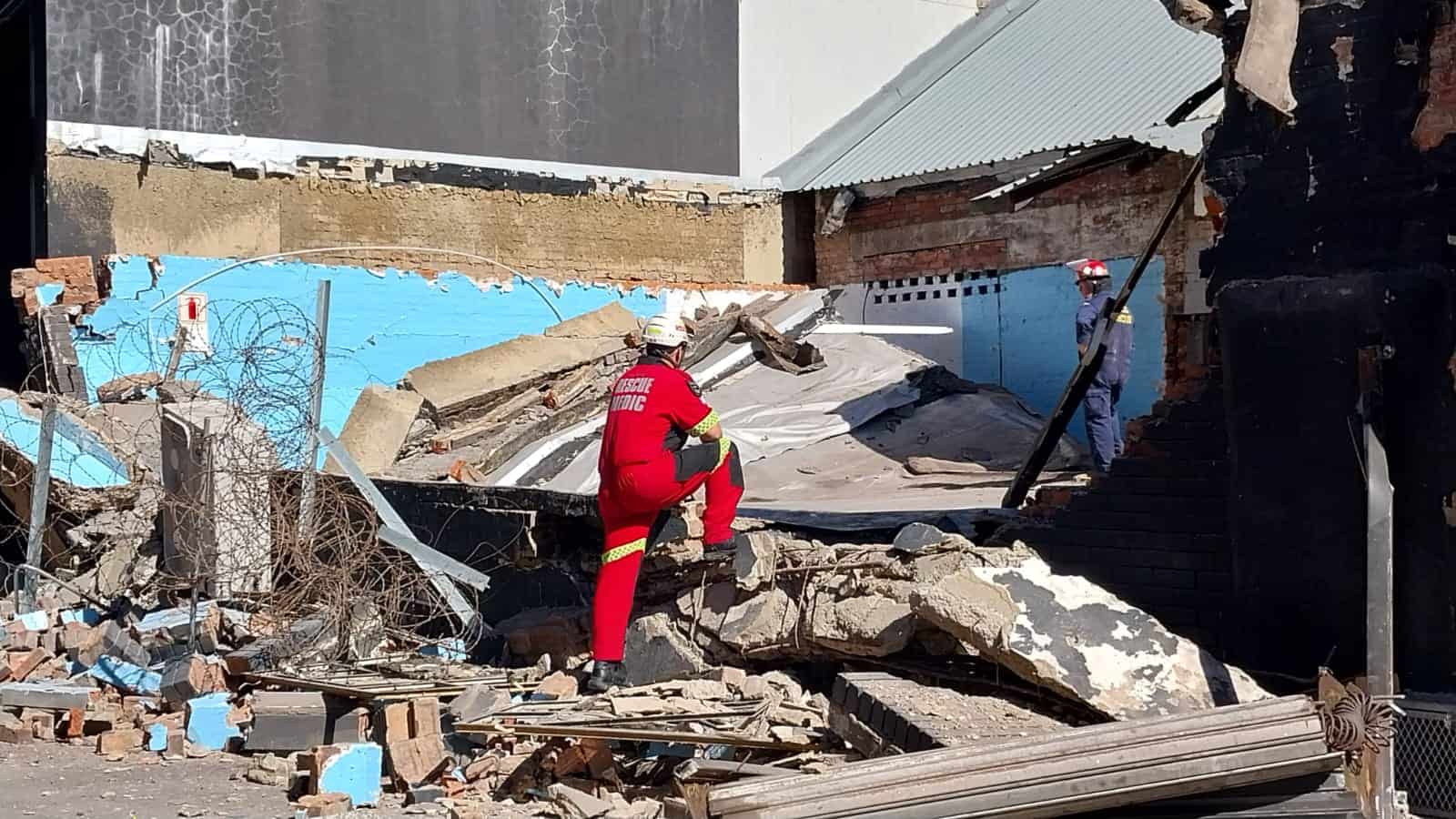 Worker freed from rubble after building collapse in Durban CBD