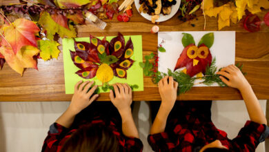 Help your child make this fun leaf animal craft