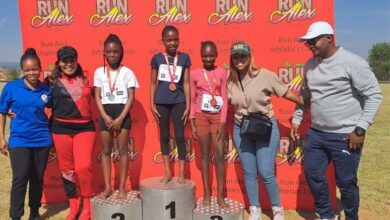 Some of the winners show off their medals