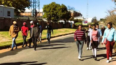Job seekers wait for a response to the CVs they submitted months back at Altron offices. Photo: Alulutho Siboma