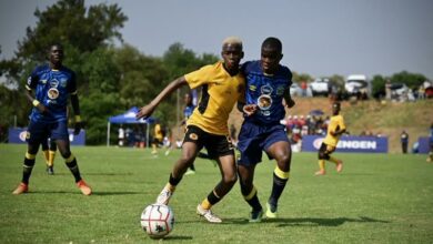 Some juniors of the Premier Soccer League clubs are in action at one of the Engen Knockout Challenge tournaments.