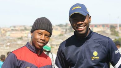 Two promising Alex cricketers and Queens High School cricket bursary learners Lethabo Gulwa (20) and Lesego Kokohlabena (19). Photo: Sipho Siso