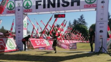 Selam Gebre wins the SPAR Grand Prix Jozi event.