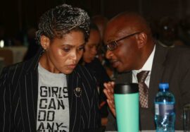 City of Johannesburg, Speaker Colleen Makhubela in deep conversation with CEO of South Africa Day Dr Bheki Shongwe at the We Love Alexandra Community Makeover Project meeting. Photo: Sipho Siso
