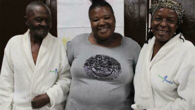 Johans Ntuli, with the coordinator of Afrika Tikkun Mary Vilankulu and Dora Khoza. Photo: Xoliswa Zakwe