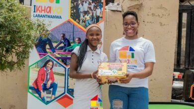 Ntombifikile Mashinini and the founder of Ikhaya Labantwana Foundation, Jane Nobelungu Moyo.