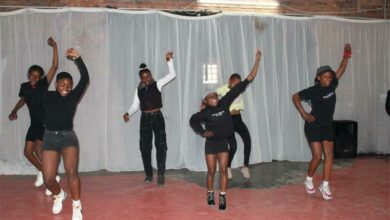 Unbeatable Trouble Makers dance group showcases some of their dance moves. Photo: Xoliswa Zakwe