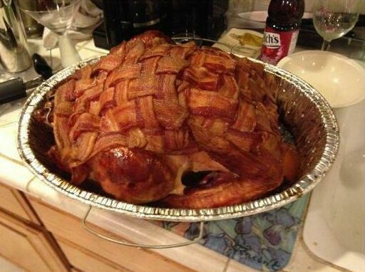 To get the perfect turkey every time wrap it in bacon. Don't believe us? Believe this recipe from our friends at HTA School for Culinary Art.