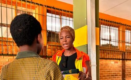 100 learners received school shoes in Alexandra, setting them up for a year of feet ready for school.