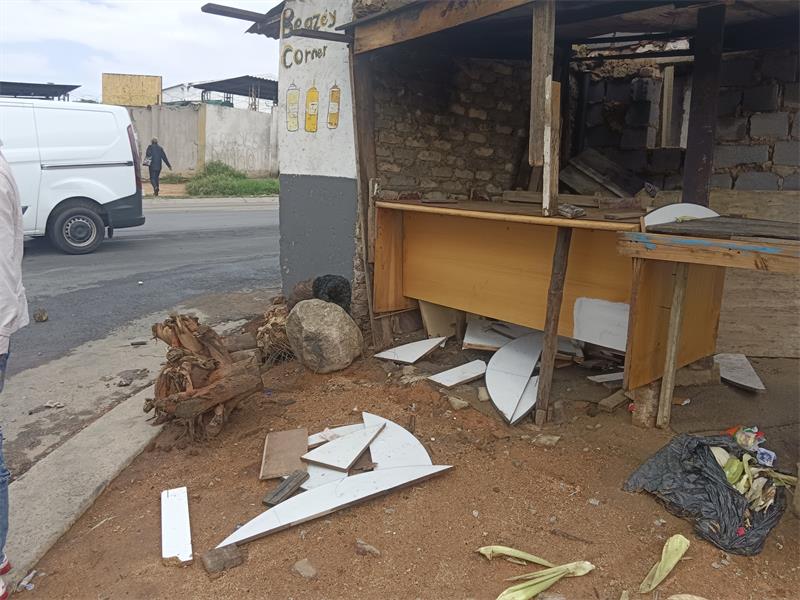 City Power reports having challenges with reaching some of their underground infrastructure because residents in Alexandra have structures built atop servitudes on their properties.