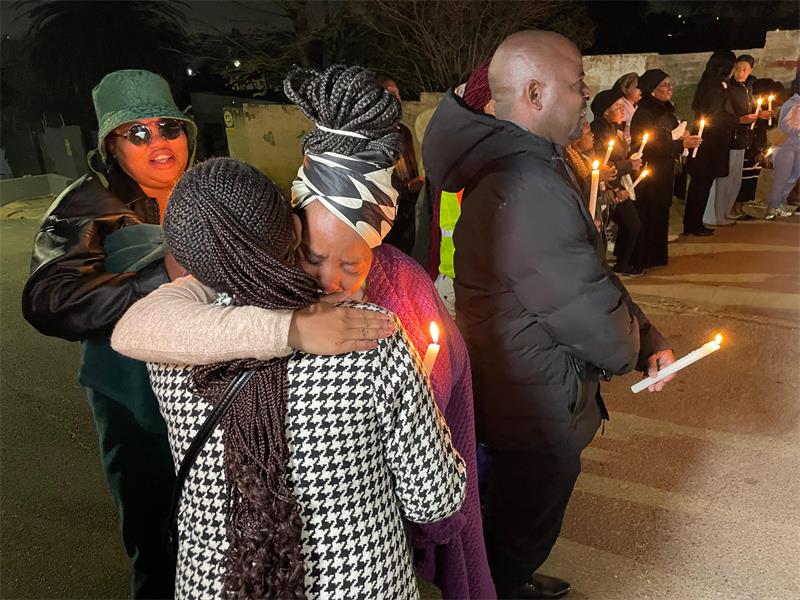 Loved ones gathered in Lombardy West on the evening of May 28 to remember Olorato Mongale, as police continue with efforts to arrest suspects linked to her killing.