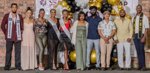 Mr and Miss SSAP judges strike a pose for a photo after the event at East Bank Hall on October 25, 2025.