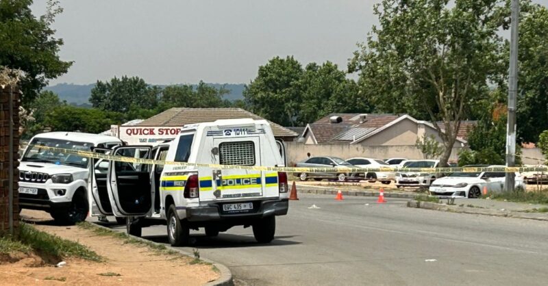 Police confirm a double murder and triple attempted murder investigation is underway. Photo: Itumeleng Maloka