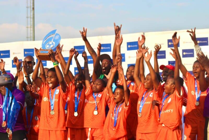 Alexandra’s Skeen Primary boys and Iphutheng Primary girls lifted the 2025 Discovery Alex Schools Football League trophies at Three Square Sports Field, capping off two months of thrilling youth football action.