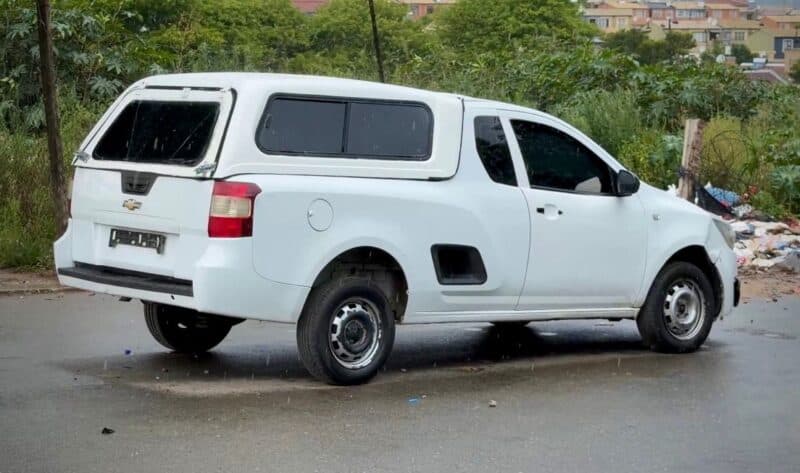 A white Chevrolet bakkie believed to have been used in the murder of state witness Marius van der Merwe was recovered in Alexandra.