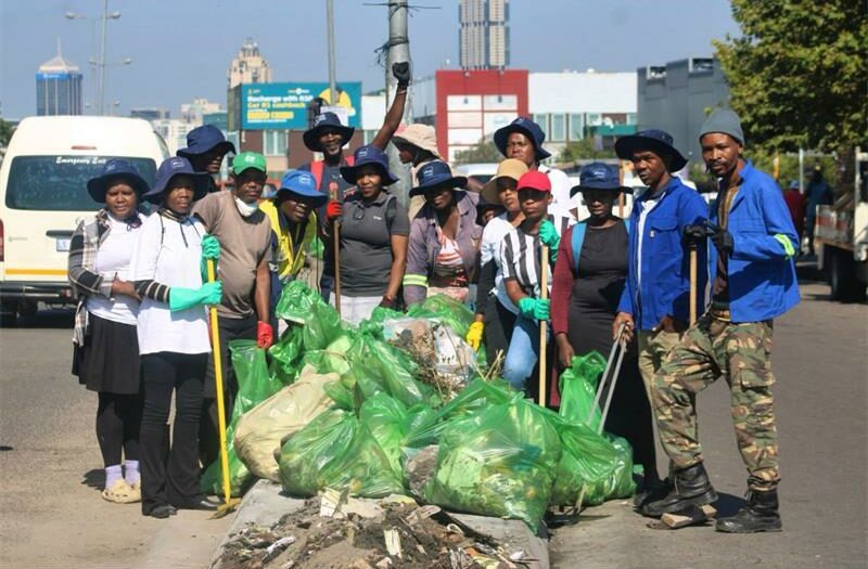 Community members take charge of cleaning Pan Africa precinct