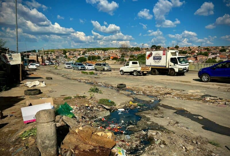 Formerly known as Vasco Da Gama Road, Florence Mophosho Road, especially towards the Setswetla Bridge, continues to deteriorate due to human activity, says JRA.