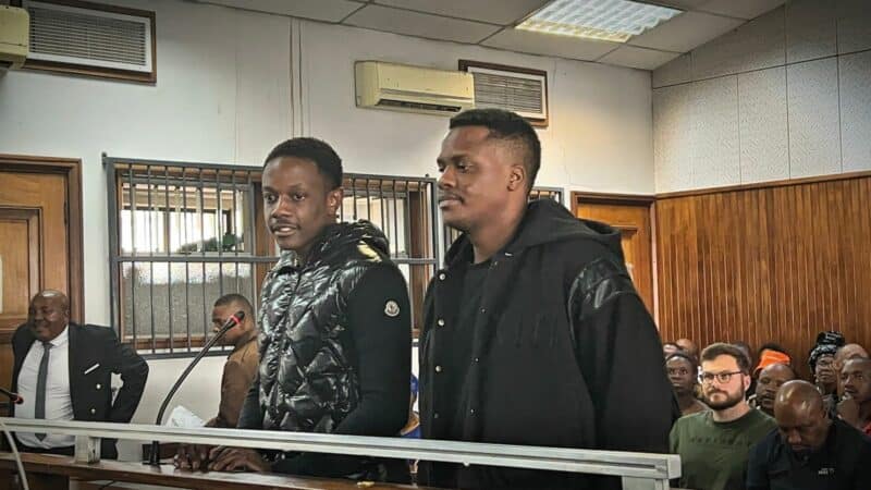 After a short court appearance, Bellarmine Chatunga Mugabe, and co-accused Tobias Tamirepi Mugabe Matonhdze have been remanded in custody until another court date on March 3 for their bail hearing.