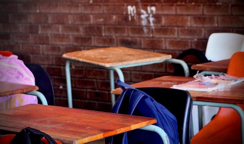 Community members led a protest at Bovet Primary School to voice their frustration over the school’s overcrowding and infrastructure challenges.