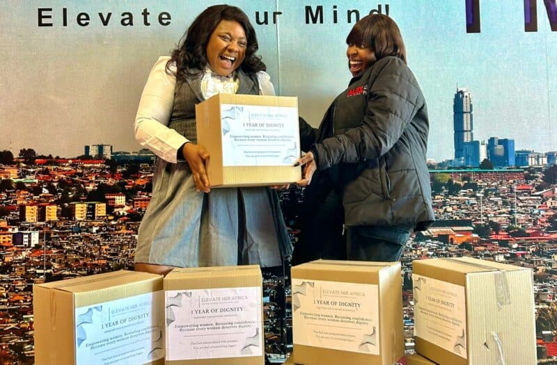 10 Alexandra women freed from the pink tax burden as Elevate Her Africa delivers a year’s supply of dignity.