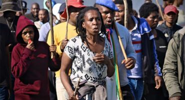Residents lead march to voice their concerns about illegal immigration in Alexandra on June 16, 2026. Photo: Itumeleng Maloka