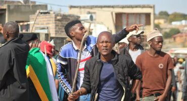 Scores of Alex residents march against illegal immigration on June 16, 2026. Photo: Itumeleng Maloka