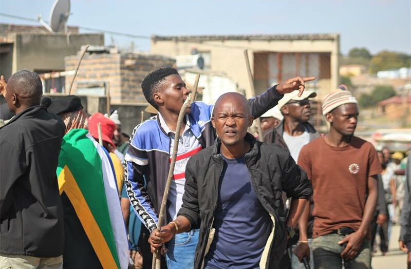 Scores of Alex residents march against illegal immigration on June 16, 2026. Photo: Itumeleng Maloka