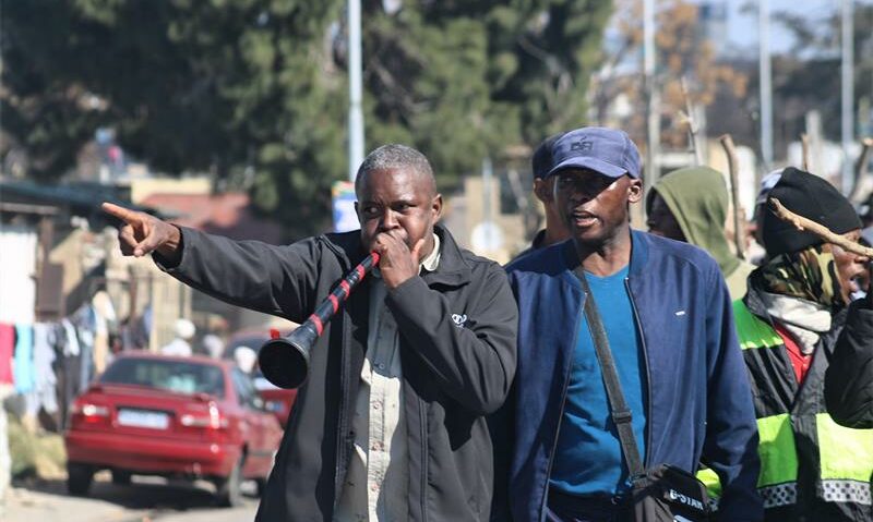 Residents take to the streets of Alexandra to demonstrate against illegal immigration on June 16, 2026. Photo: Itumeleng Maloka