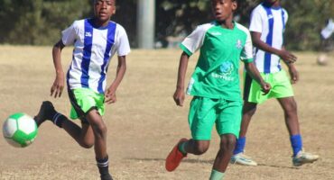 LRC FC player Thonifho Mavungu rushes to close in on Silver Hawks player Quinton Booi during their clash at the Altrec Sports Centre in Alexandra on July 5, 2026. Photo: Itumeleng Maloka