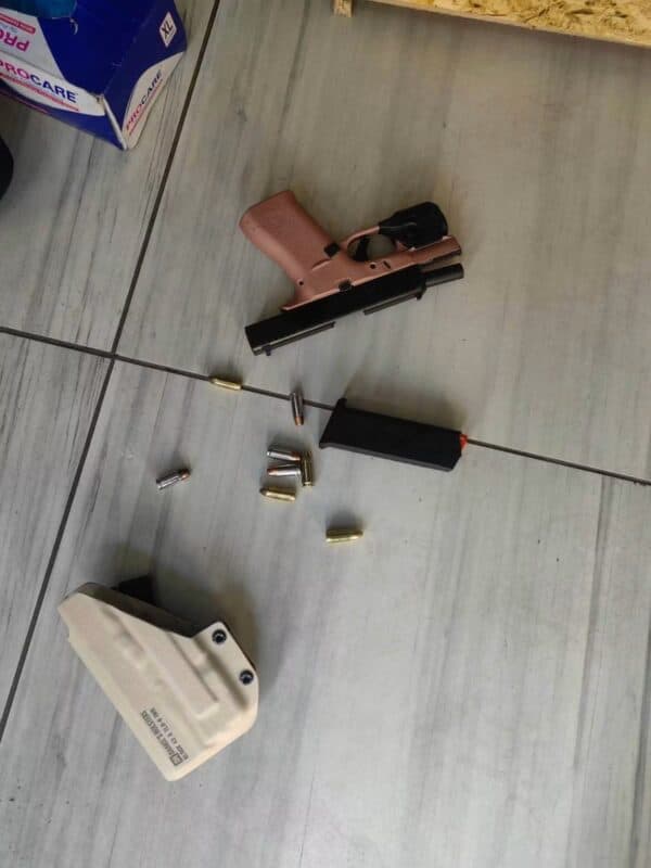 Johannesburg Flying Squad seize a firearm, allegedly stolen by a domestic worker in Westcliff. The firearm was recovered at a residence in Alexandra on August 8, 2026. Photo: Supplied