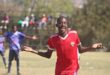 Ndalama Ntshane celebrates after scoring and putting the final nail on Blue Aces coffin during their clash at Altrec Sports Complex on August 29, 2026. Photo: Itumeleng Maloka