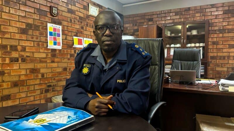 Alexandra Police Station Commander Brigadier Vusimuzi Ngubane at the Alexandra Police Station on August 31, 2026.