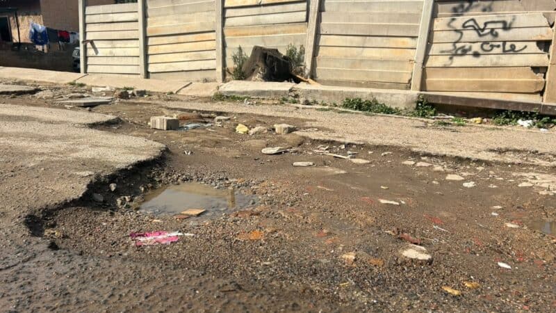 Mapane Street is riddled by gaping potholes in River Park on August 31, 2026. Photo: Itumeleng Maloka