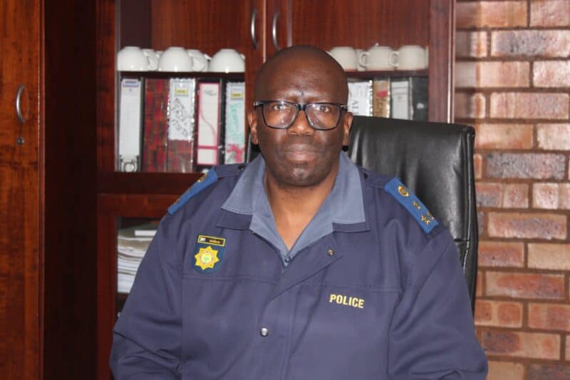 Alexandra Police Station Commander Brigadier Vusimuzi Ngubane at the Alexandra Police Station on September 7, 2026.