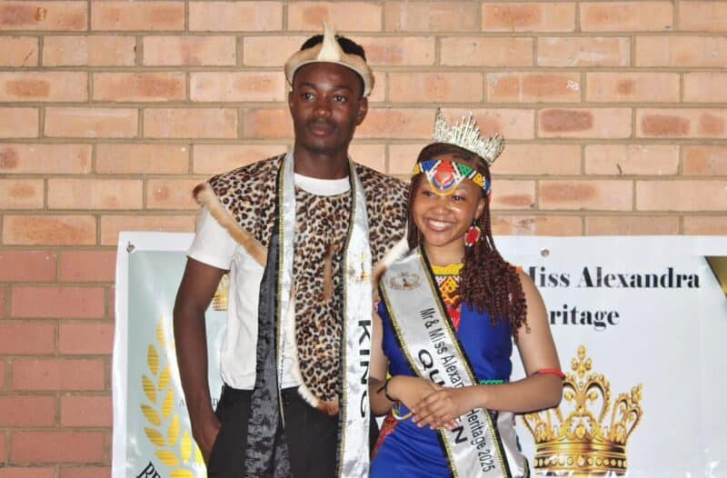 Mr and Miss Alexandra Heritage 2025 Philasande Bophela and Lesedi Mokgoshing in Alexandra after the Mr and Miss Alexandra Heritage on September 26, 2026. Photo: Itumeleng Maloka