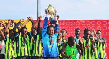 United Stars players win the Maimane Alfred Phiri Games 2026 U19 championship at 3 Square Sports Ground on October 11, 2026. Photo: Itumeleng Maloka